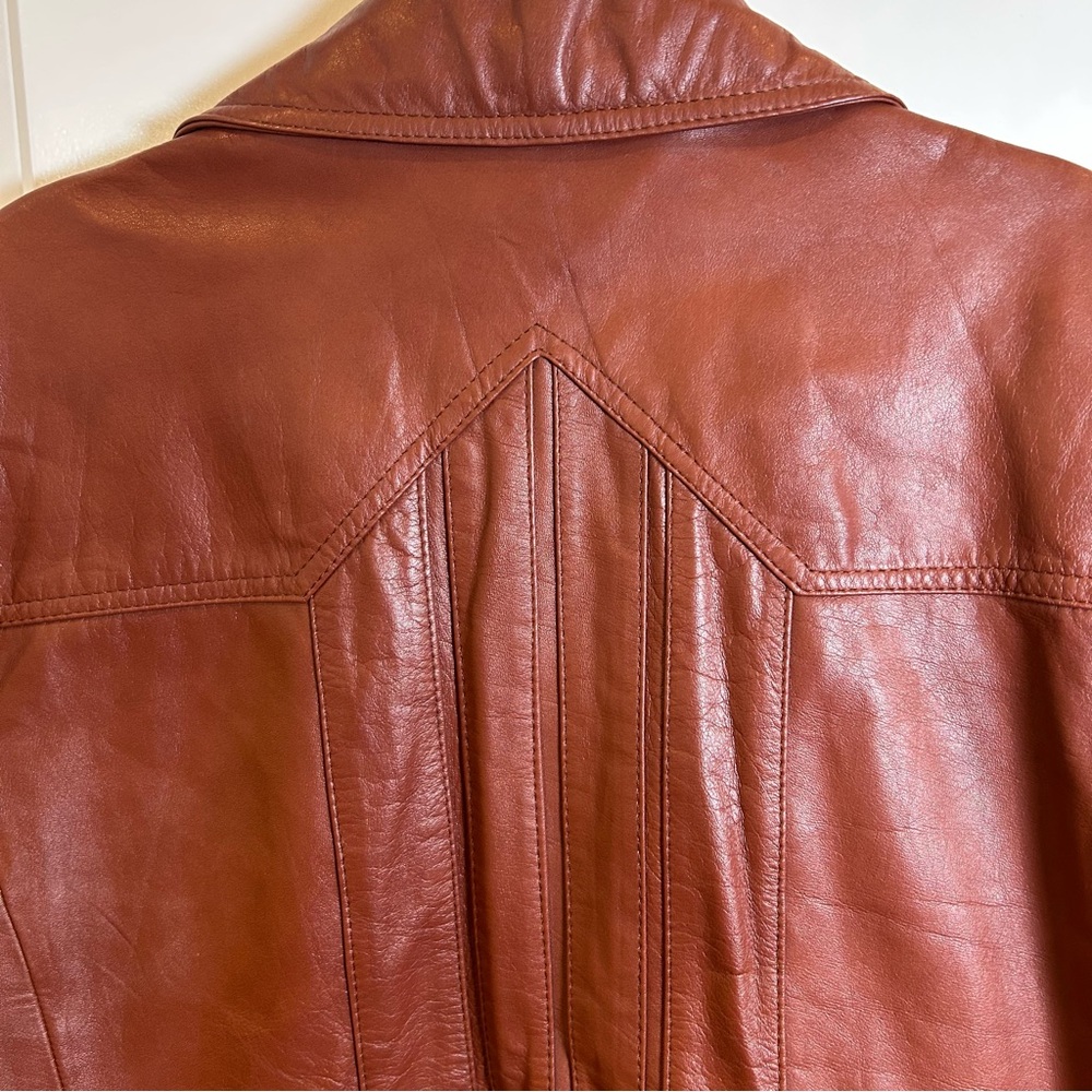 Vintage Leathers by Jeffery Men’s Brown Leather Jacket‎ Size 42 - Picture 8 of 13